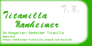 titanilla manheimer business card